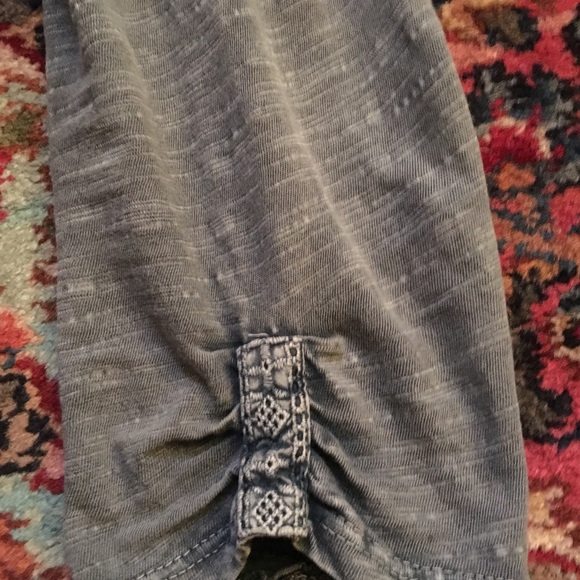 Lucky Brand Lace Bib Top Blue - Picture 5 of 8